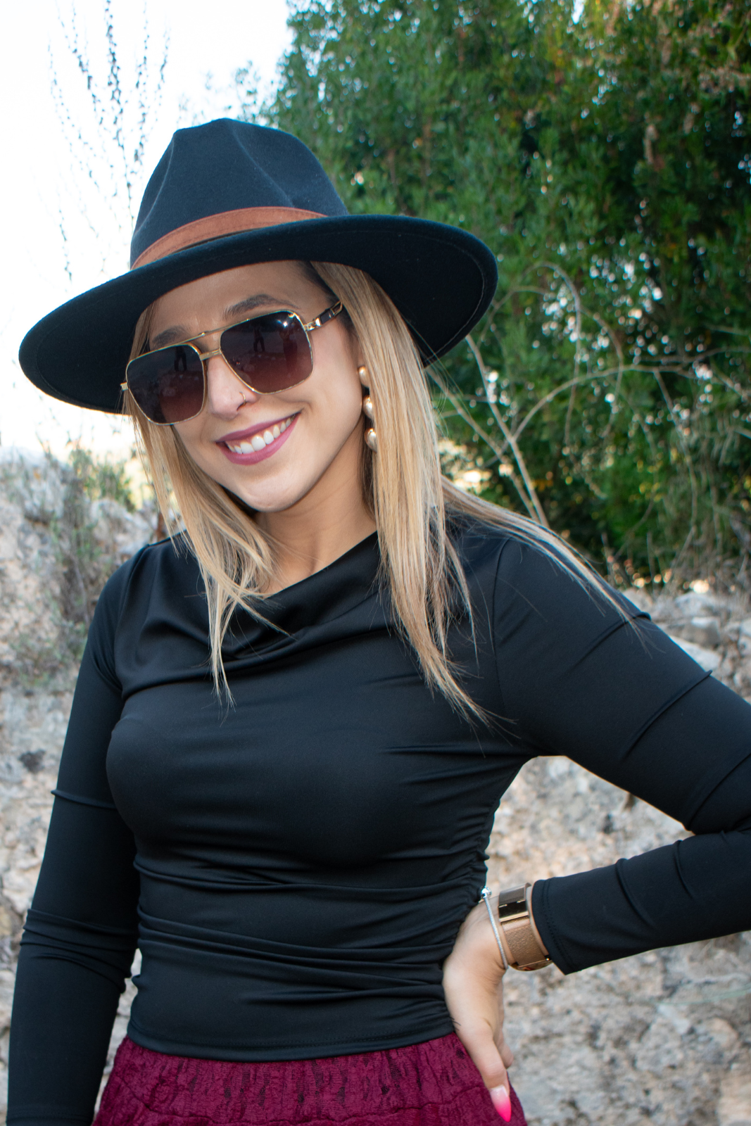 Top com decote drapeado