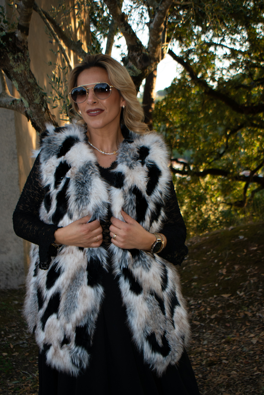 Colete de pêlo sintético