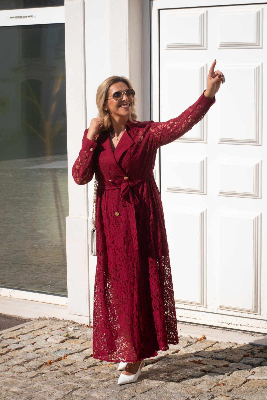 Vestido comprido renda