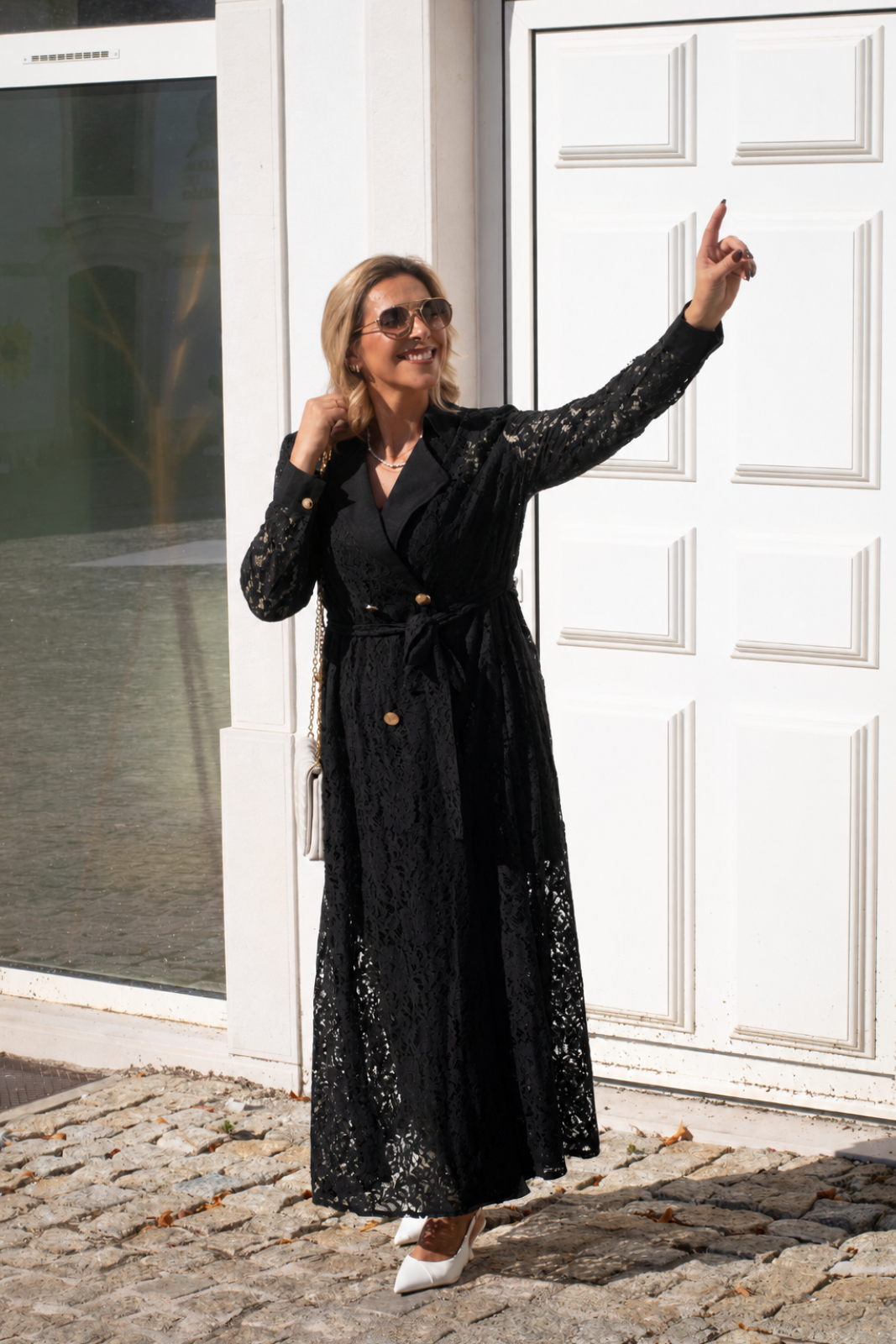 Vestido comprido renda