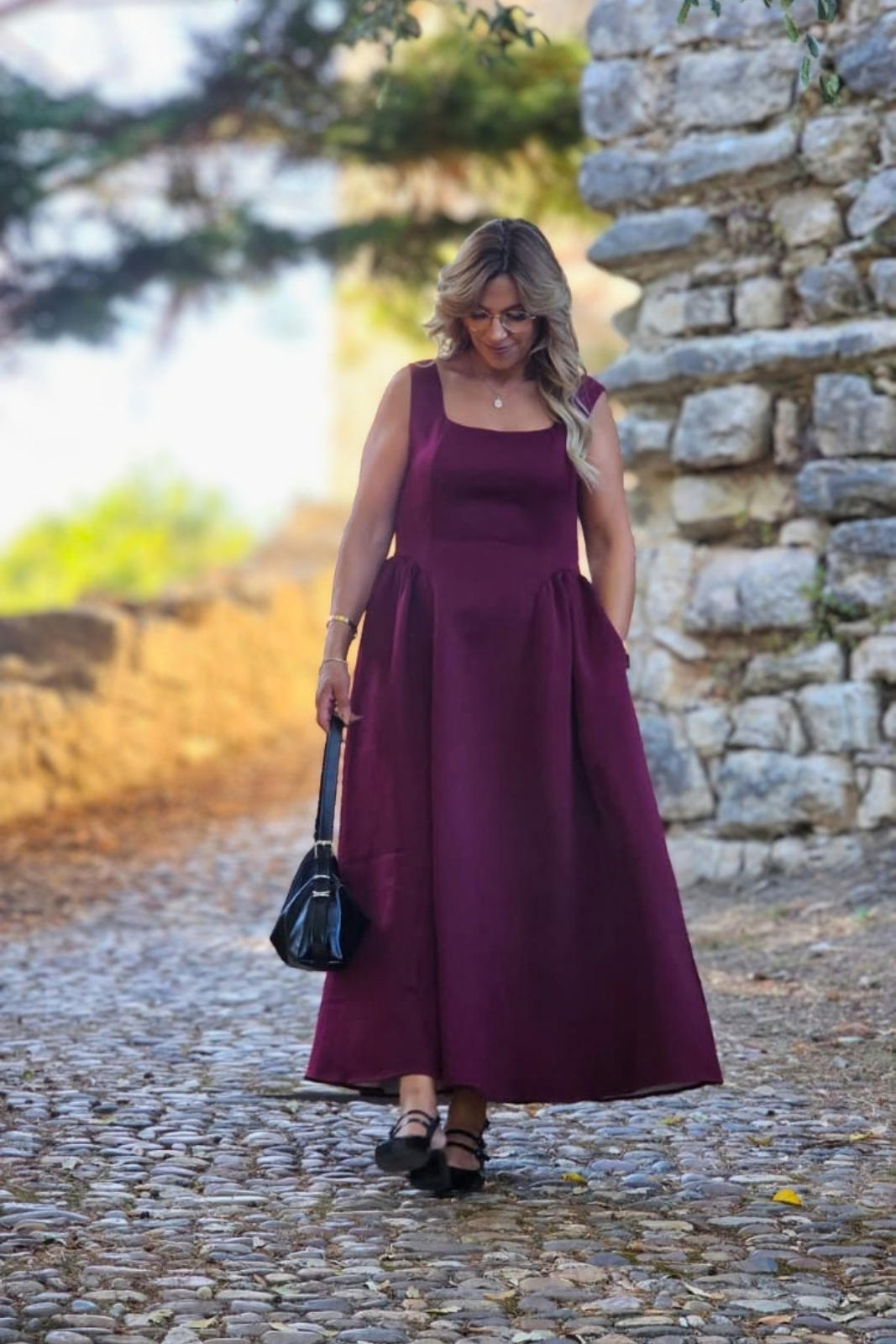 Vestido Comprido com Saia Rodada